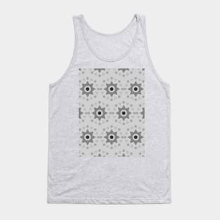 Grey flower seamless pattern print Tank Top